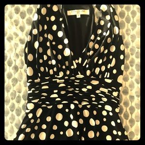 Evan Picone Polka Dot Halter Dress